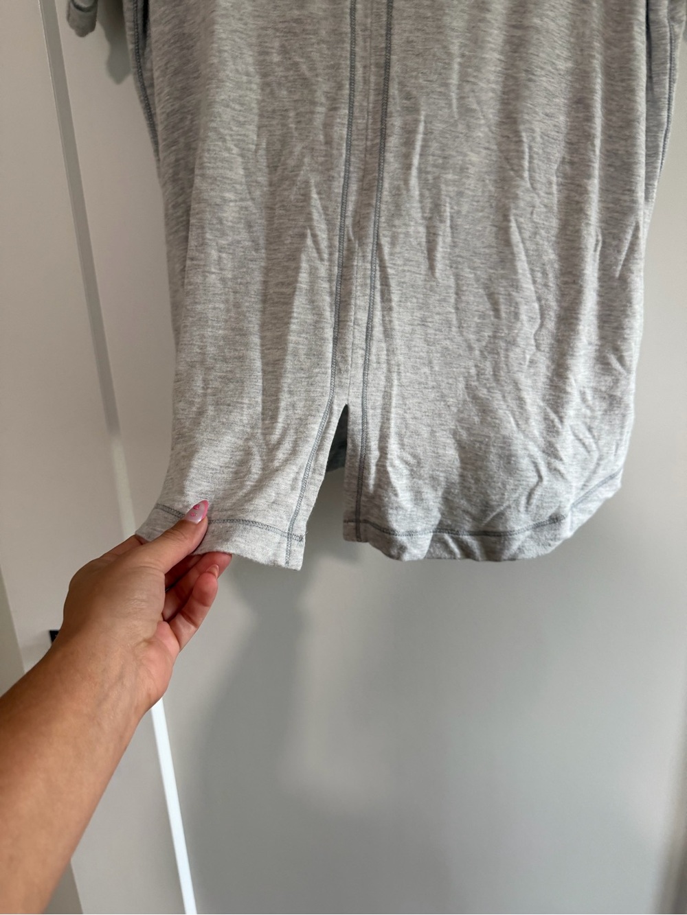 Lou & Grey Gray Raglan Tee Size XL Soft Stretch Casual Everyday Top Shirt - Picture 4 of 5
